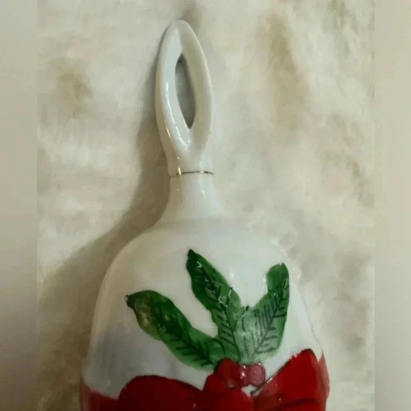 Vintage Christmas Holly & Ivy Dinner Bell Cottagecore Farmhouse MCM Holidays - Picture 9 of 11